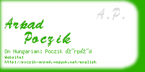 arpad poczik business card